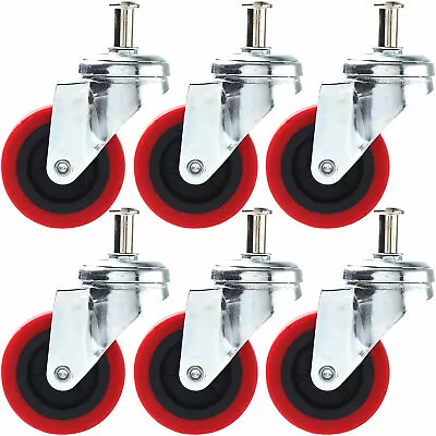 6 Pack Heavy-Duty 2.5  Swivel Caster Wheel Creeper Service Cart Stool Post Mount • $22.99