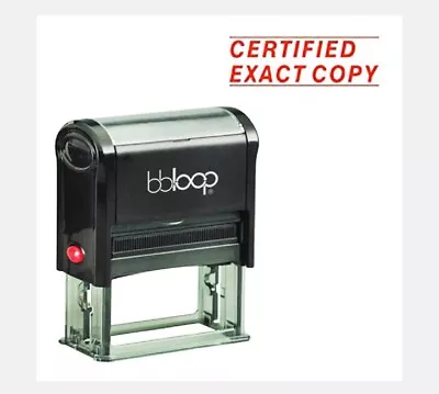  CERTIFIED EXACT COPY  SELF-INKING STAMP Stamp RED Bbloop Office Files Stamp • £4.25