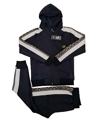 Time Is Money Men's Urban Black Baroque Tracksuit New Hip Hop Era Jogging Set • £49.99