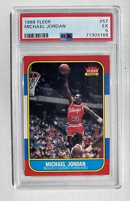 1986-87 Fleer - #57 Michael Jordan (RC) • $4500