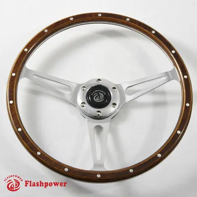 13  Classic Laminated Wood Steering Wheel Horn Button MGA MGB Midget • $156