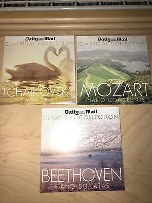 Daily Mail Classical Collection 3 X CDs. Beethoven Mozart Tchaikovsky. • £2.29