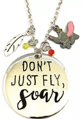 Dumbo Themed Multi Charm Metal Pendant Necklace • $6.99