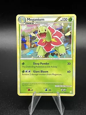 Pokémon Meganium Heartgold Soulsilver 26/123 Exclusive Cracked Ice Holo LP CP1 • $3