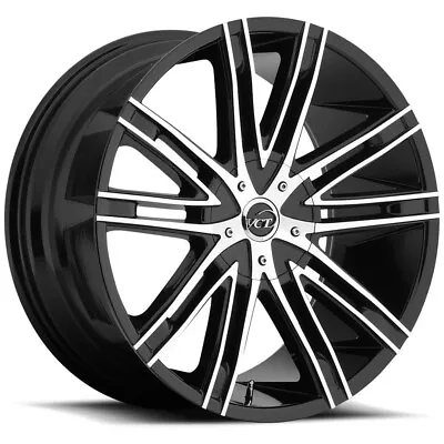 VCT V28 20x8.5 5x110/5x4.5  +40mm Black/Machined Wheel Rim 20  Inch • $227.99