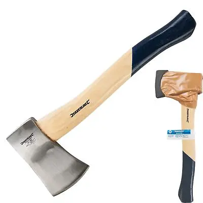 Silverline 1.5lb Wood Axe - Hand Hatchet Kindling Firewood Log Chopper Handle • £10.69