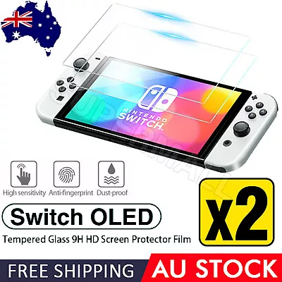 Up To 2X For Nintendo Switch OLED  Tempered Glass Screen Protector OZ • $5.53