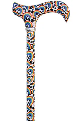 £55 • Buy Classic Canes Derby Adjustable Walking Stick - Rainbows