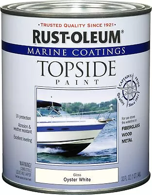 Marine Boat Wood Metal Fiberglass Topside Paint Coating Gloss Oyster White NEW • $48.99