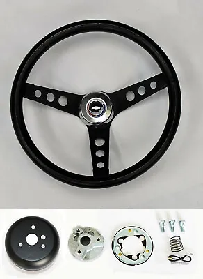 70-73 Chevy Truck C10 C20 C30 Blazer 13 1/4 Classic Black Steering Wheel RWB Bow • $115.79