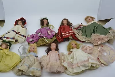 Vintage Nancy Ann Story Book Doll Set Eight Pieces Priced To Sell! • $16