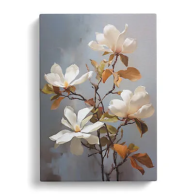 Magnolia Flower Impressionism Canvas Wall Art Print Framed Picture Home Decor • $31.51