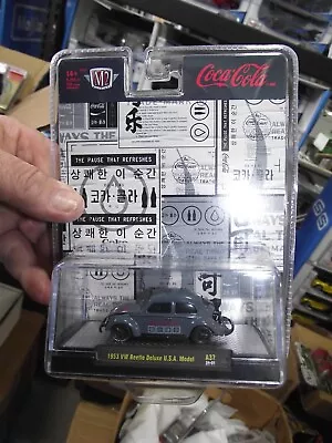 M2 1/64 Coca Cola 1953 VW Beetle Deluxe Grey A37 NIB • $0.01