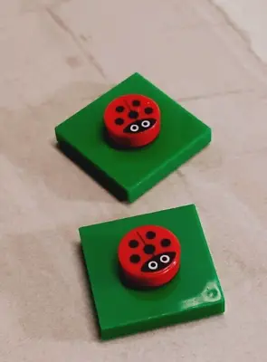 New LEGO Ladybug On Grass Lot Of 2 Cake Topper Decoration Party Favor Fun Friend • £2.45