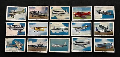 Lot Of 15 Vintage 1940 WINGS CIGARETTES Airplane Tobacco Cards (First Series) • $7.99