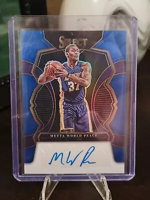 Metta World Peace 2022-23 Select Signatures Blue Prizm Auto /49 Lakers #S-MWP • $24.99