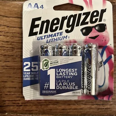 NEW Energizer Ultimate Lithium Batteries 4 Pack AA • $12.50