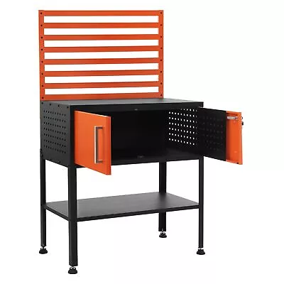 Mcombo Metal Worktable  For Garage Adjustable Workbench With Storage Cabinet 81 • $279.99