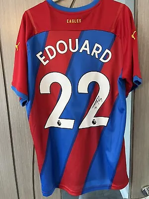 £100 • Buy Edouard Signed Crystal Palace Shirt With COA Premier League