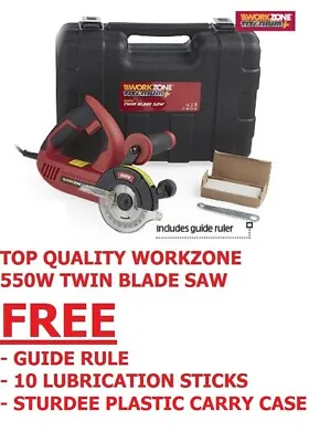 Top Quality  Workzone Twin Blade Plunge Saw 550w Power Tool Wood Metal Aluminium • $169.95