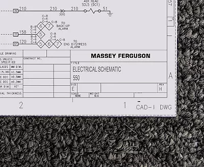 MASSEY FERGUSON COMBINE 550 Electrical Wiring Diagram Manual • $209.30