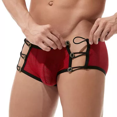 Gregg Homme Boxer Brief Conquistador Fish-Mesh Trunk Red 160005 112 • $34.92