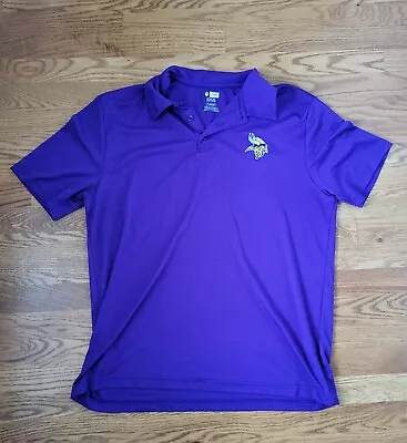 NFL Apparel Minnesota Vikings Polo TX3 Cool Adult XL Purple Shirt Mens MN Logo • $9.75