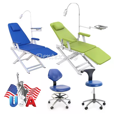 Ergonomic Dental Portable Folding Chair Simple Type +LED Light /Dentist Chair • $165.59