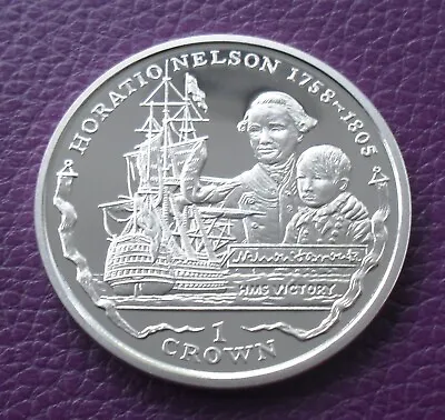 2006 FALKLAND ISLANDS CROWN  HORATIO NELSON  925 28.7g INVESTMENT BULLION NO.259 • £31.75