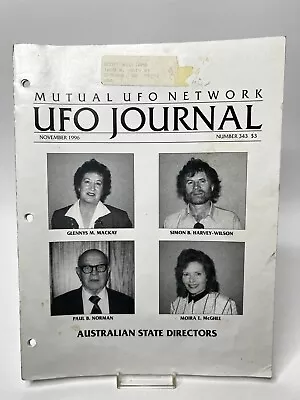 UFO Journal Mutual UFO Network MUFON Magazine #343 NOV 1996 Australian State Dir • $14.99