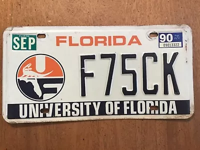 1990 University Of  Florida  License Plate Tag Specialty College Gator UF • $29.99
