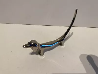 Beautiful Design Silver Metal Dachshund Dog Ring Holder. • $11.18