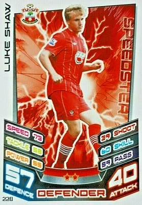 £19.99 • Buy LUKE SHAW ROOKIE Southampton & Manchester United - RC Match Attax 12/13 #220
