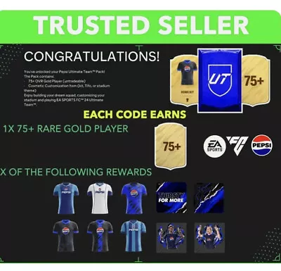 EA FC Pepsi Max Full Set 10 Codes Ultimate Team • £15