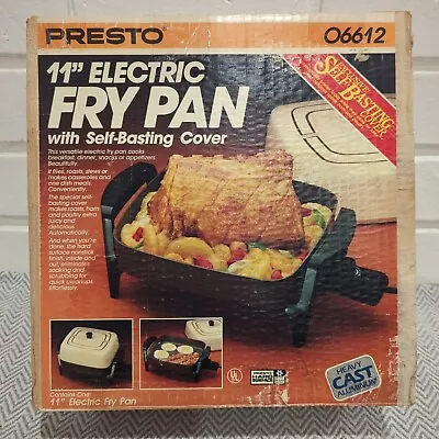 Vintage Presto 11  Electric Fry Pan Skillet Aluminum Beige USA 06612  • $39.95