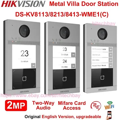 Hikvision DS-KV8113/8213/8413-WME1(C) Surface Door Station 2MP Doorbell PoE WiFi • $172