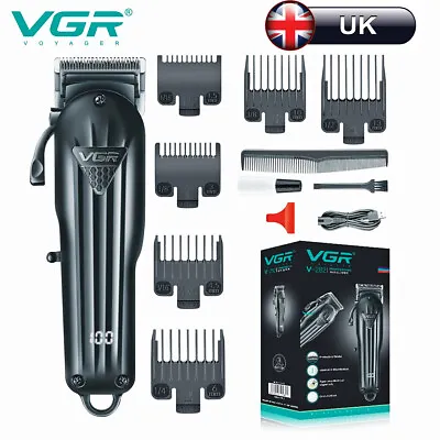 PROFESSIONAL Hair Clippers Trimmer Corded Cordless Mens Head Shaver Set NEW • £17.98