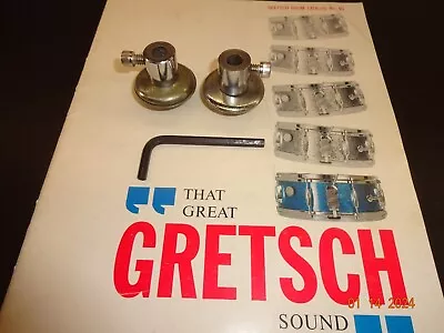 Vintage Gretsch Bass Drum Spur Mounts Round Badge Era • $55