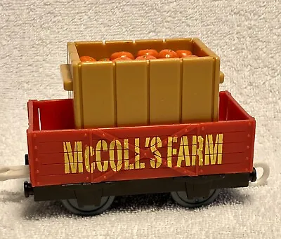 2009 McCOLLS FARM CARGO CAR W/PUMPKIN FREIGHT -Thomas & Friends Trackmaster-EUC  • $7.46