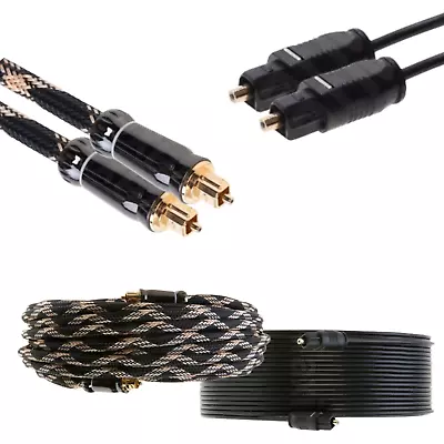 Toslink Optical Cable Digital Audio Fiber Optic SPDIF Sound Cord Wire Dolby Lot • $5.06