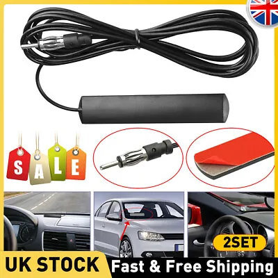 3m Universal Car Dab+fm Antenna Window Glass Mount Active Radio Adapter Aerial • £15.19