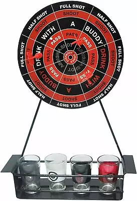 Adult Darts Drinking Game Magnetic Board4 Shot Glasses Christmas Stag Hen Party • £8.95