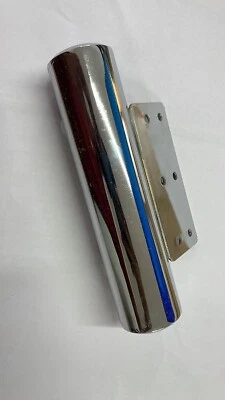 1 X Chrome Silver Metal Tube Legs Furniture Feet Sofa Bed Chair Cabinet • £10.99