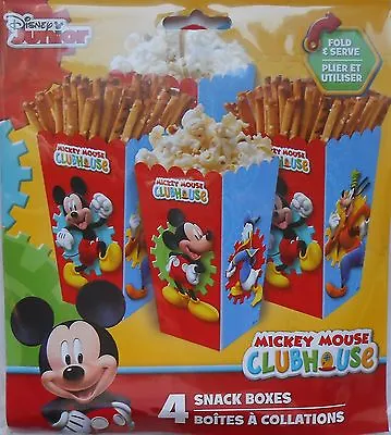 Party Snack Boxes Disney MICKEY MOUSE Treats Birthday Supplies 4 Pack S2 • $3.45