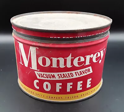 Vintage Monterey Coffee Tin Can 1 Lb. Size • $8.95