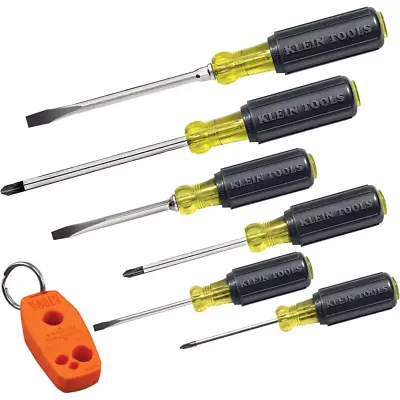 Klein Tools Screwdriver Set Plus Magnetizer Cushion-Grip 6-Piece Multi-Colored • $57.54