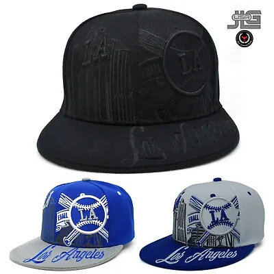 Los Angeles Downtown Premium LA Baseball Leader Snapback Black New Hat Cap • $19.99