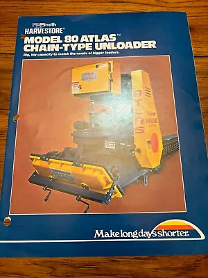 AO Smith Harvestore Model 80 Atlas Chain Type Unloader Brochure FCCA24 • $21.99