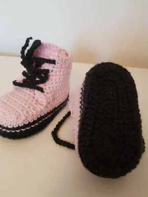 £5.90 • Buy Crochet Newborn Baby Shoes 
