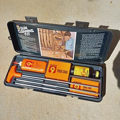 Vintage Hoppes Gun Cleaning Kit (Complete Black Case Rod Oil Pads) • $16.99